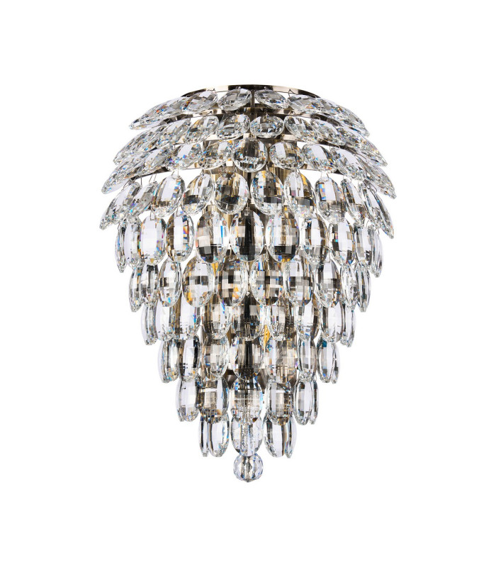 Coniston Tall Wall Lamp 6 Light G9 IP44 Antique Brass/Crystal-3