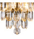 Coniston Tall Wall Lamp 6 Light G9 IP44 Antique Brass/Crystal-5