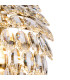 Coniston Tall Wall Lamp 6 Light G9 IP44 Antique Brass/Crystal-6