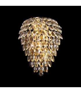 Coniston IP Tall Wall Lamp 6 Light G9 IP44 French Gold/Crystal-2