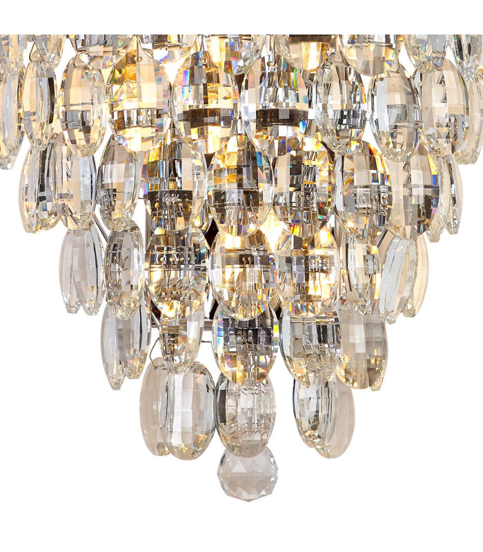Coniston Tall Wall Lamp 6 Light G9 IP44 Polished Chrome/Crystal-5