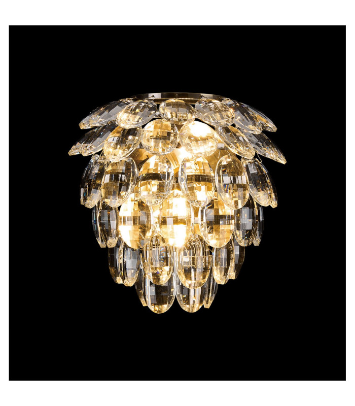 Coniston IP Wall Lamp 2 Light G9 IP44 Antique Brass/Crystal-2