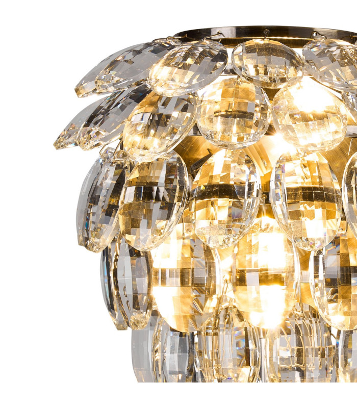 Coniston IP Wall Lamp 2 Light G9 IP44 Antique Brass/Crystal-4
