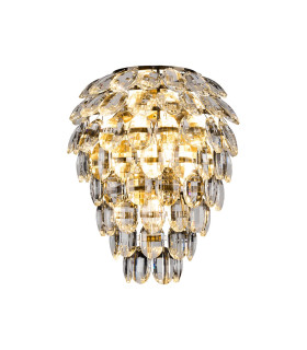 Coniston IP Wall Lamp 4 Light G9 IP44 Antique Brass/Crystal-1
