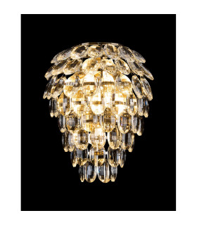 Coniston IP Wall Lamp 4 Light G9 IP44 Antique Brass/Crystal-2
