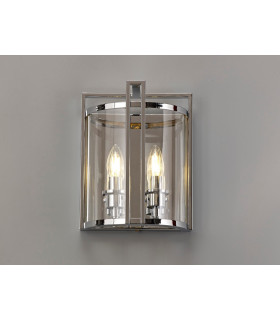 Eaton Wall Light 2 Light E14 Polished Chrome/Glass-2