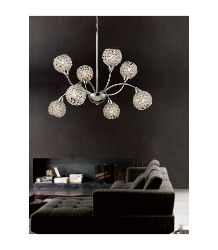 Escado Ceiling 3 Light E14 Polished Chrome/Crystal-3