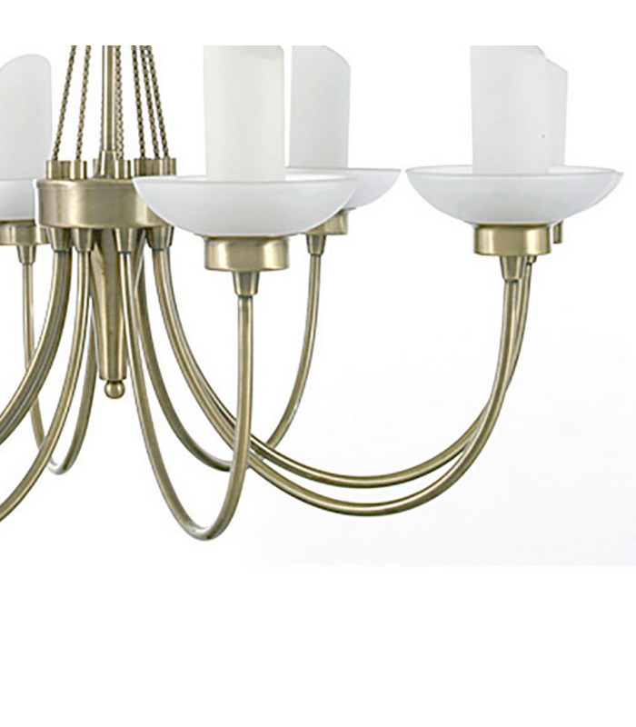 FERRARA 8 Light G9 PENDANT ANTIQUE BRASS-5