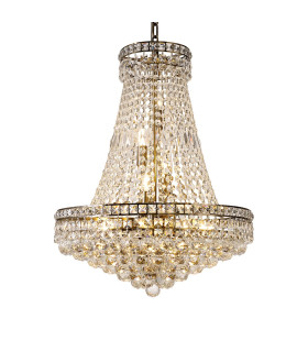 Frances Pendant 14 Light E14 Antique Brass/Crystal Item Weight: 19.8kg-1