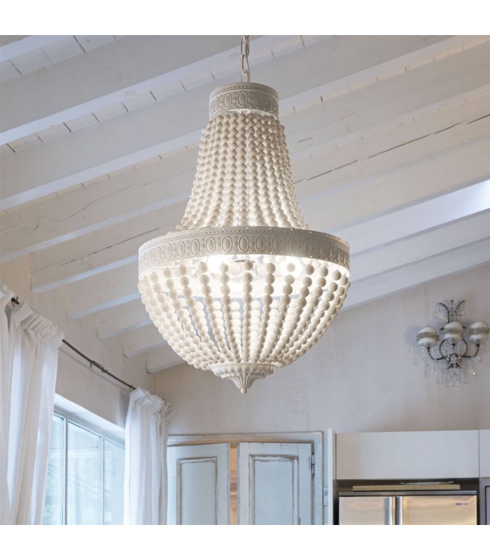 5 Light Pendant Light White - 1