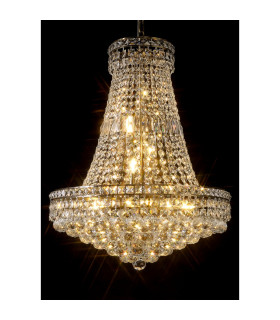 Frances Pendant 14 Light E14 Antique Brass/Crystal Item Weight: 19.8kg-2