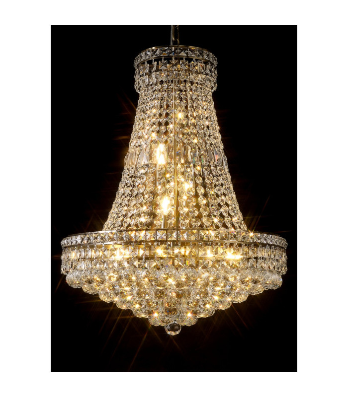 Frances Pendant 14 Light E14 Antique Brass/Crystal Item Weight: 19.8kg-2
