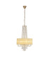 Freida Pendant With Ivory Cream Shade 6 Light E14 French Gold/Crystal-1