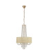 Freida Pendant With Ivory Cream Shade 6 Light E14 French Gold/Crystal-3