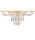 Freida Pendant With Ivory Cream Shade 6 Light E14 French Gold/Crystal-4