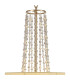 Freida Pendant With Ivory Cream Shade 6 Light E14 French Gold/Crystal-6