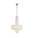Freida Pendant With White Shade 6 Light E14 Polished Chrome/Crystal-1