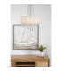 Freida Pendant With White Shade 6 Light E14 Polished Chrome/Crystal-3