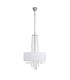 Freida Pendant With White Shade 6 Light E14 Polished Chrome/Crystal-4