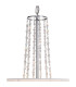 Freida Pendant With White Shade 6 Light E14 Polished Chrome/Crystal-6