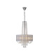 Freida Pendant With Grey Shade 6 Light E14 Polished Chrome/Crystal-1