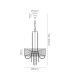 Freida Pendant With Grey Shade 6 Light E14 Polished Chrome/Crystal-7