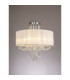 Freida Semi Flush With White Shade 6 Light E14 Polished Chrome/Crystal-2