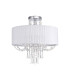 Freida Semi Flush With White Shade 6 Light E14 Polished Chrome/Crystal-4