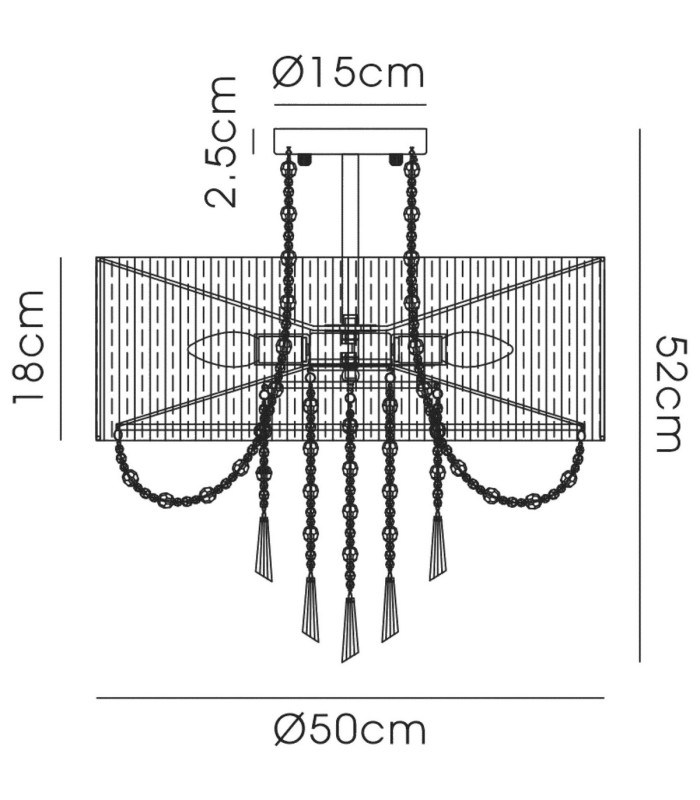 Freida Semi Flush With White Shade 6 Light E14 Polished Chrome/Crystal-7