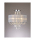 Freida Semi Flush With Grey Shade 6 Light E14 Polished Chrome/Crystal-2