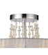 Freida Semi Flush With Grey Shade 6 Light E14 Polished Chrome/Crystal-4