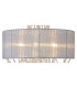 Freida Semi Flush With Grey Shade 6 Light E14 Polished Chrome/Crystal-5