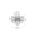 Freida Semi Flush With Grey Shade 6 Light E14 Polished Chrome/Crystal-7