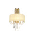 Freida Wall Lamp With Ivory Cream Shade 2 Light E14 French Gold/Crystal-1