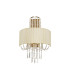 Freida Wall Lamp With Ivory Cream Shade 2 Light E14 French Gold/Crystal-3