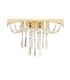 Freida Wall Lamp With Ivory Cream Shade 2 Light E14 French Gold/Crystal-4