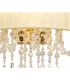 Freida Wall Lamp With Ivory Cream Shade 2 Light E14 French Gold/Crystal-6