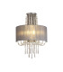 Freida Wall Lamp With Grey Shade 2 Light E14 Polished Chrome/Crystal-1