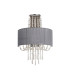 Freida Wall Lamp With Grey Shade 2 Light E14 Polished Chrome/Crystal-3