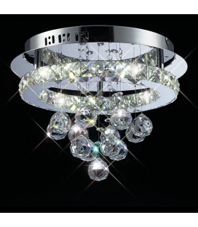 Galaxy Flush Ceiling Round 16W LED 6000K Polished Chrome/Crystal-2