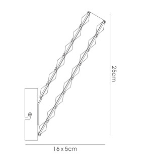 Galaxy Vertical Wall Lamp 3W LED 6000K Polished Chrome/Crystal-2