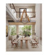 Hilton Pentagonal Pendant 5 Light E14 Satin Black/Dark Grey Wood-4