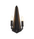 Hilton Wall Lamp 2 Light E14 Satin Black/Dark Grey Wood-1