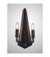 Hilton Wall Lamp 2 Light E14 Satin Black/Dark Grey Wood-2
