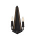 Hilton Wall Lamp 2 Light E14 Satin Black/Dark Grey Wood-6