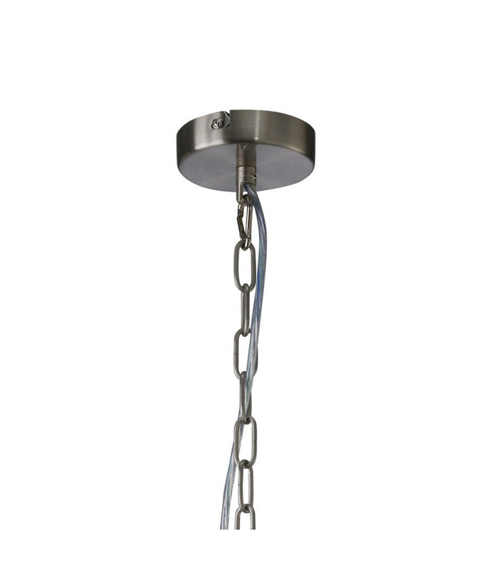 Lincoln Ceiling 3 Light E27 Satin Nickel/Glass/Crystal-5