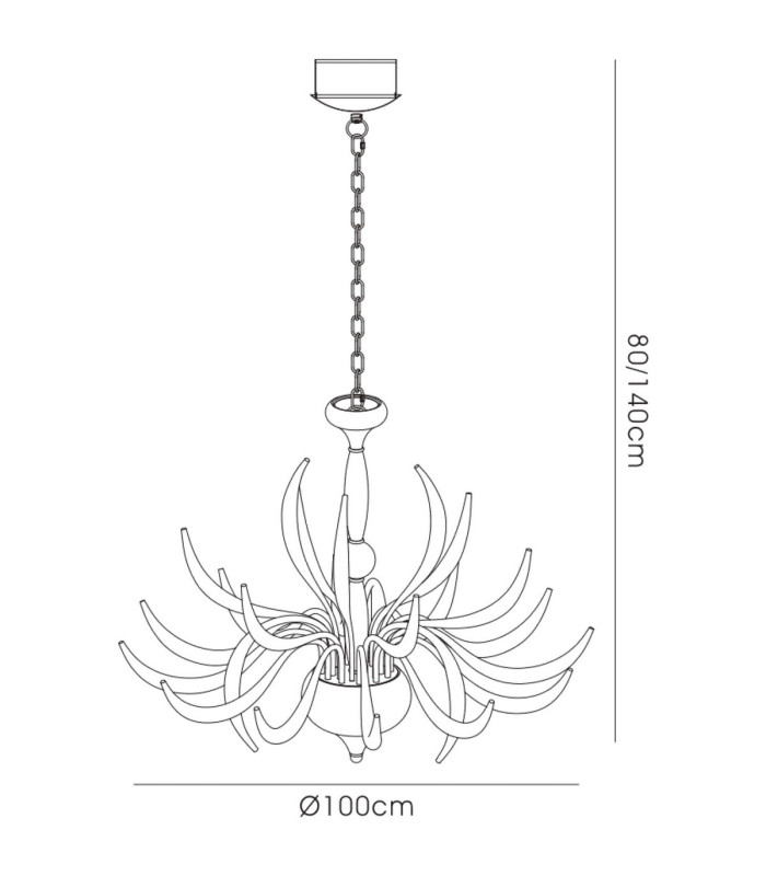 Llamas Pendant 24 Light G4 Polished Chrome Item Weight: 15.2kg-7