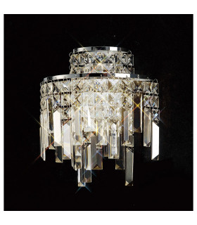 Maddison IP44 Wall Lamp 2 Light G9 Polished Chrome/Crystal-2