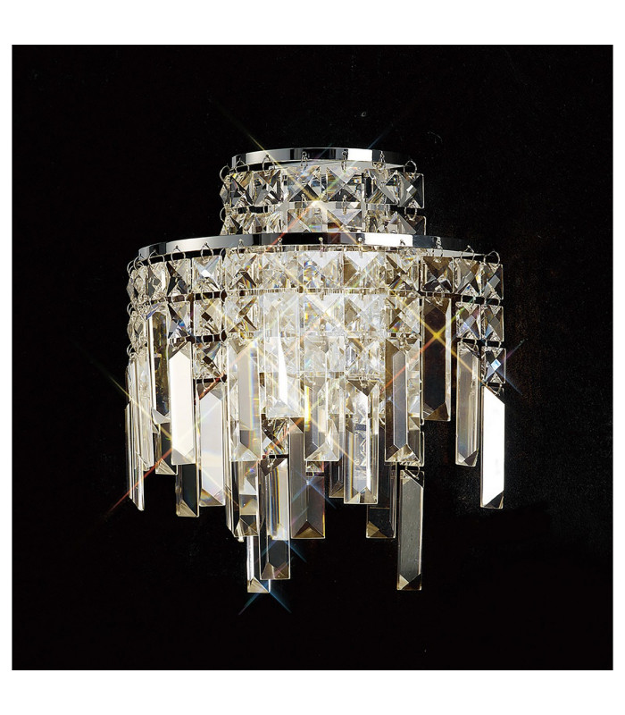 Maddison IP44 Wall Lamp 2 Light G9 Polished Chrome/Crystal-2