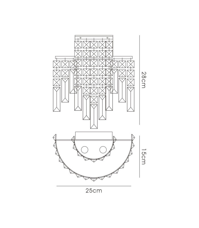 Maddison IP44 Wall Lamp 2 Light G9 Polished Chrome/Crystal-7